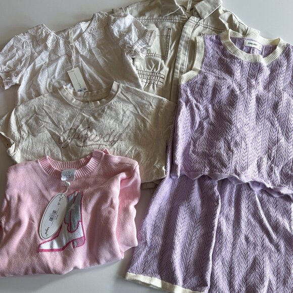 High End Youth Girls 6/7 Clothes Set Jumpsuit Lullaby Set Rylee + Cru June Grey - Picture 1 of 8